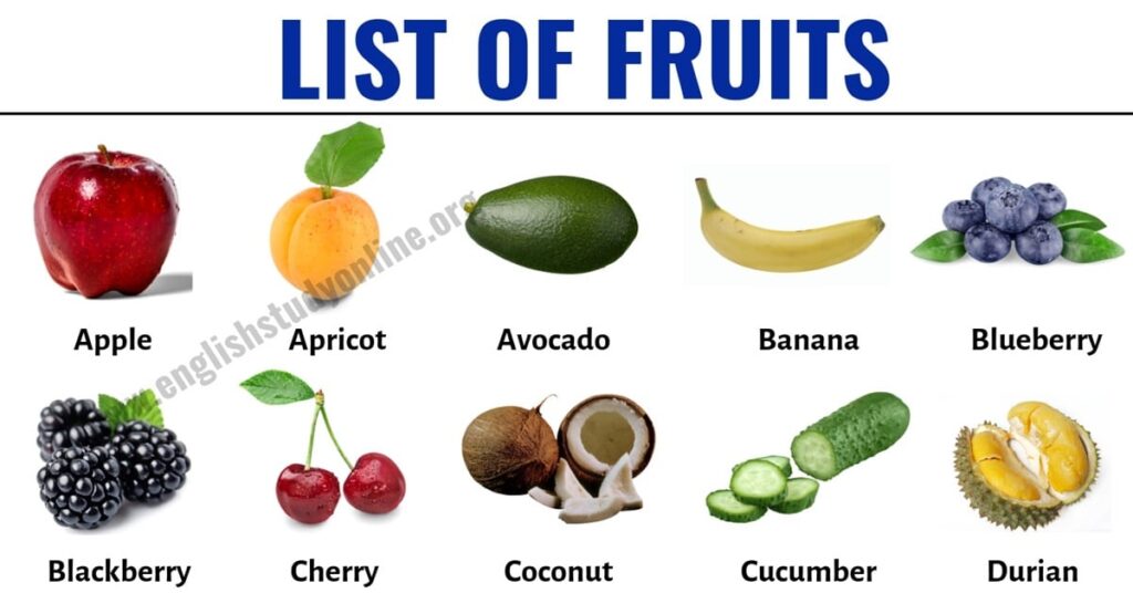 list-of-fruits-list-of-40-preferred-fruit-names-with-beneficial